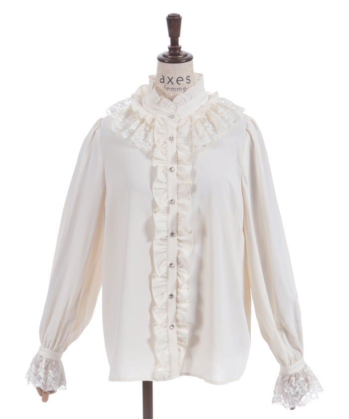 Lace Frill Blouse – axes femme from JAPAN