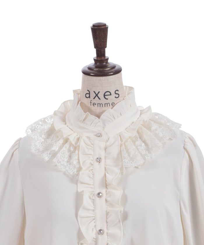 Lace Frill Blouse – axes femme from JAPAN