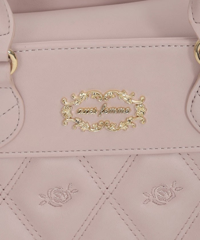 Rose Motif Quilted Bag