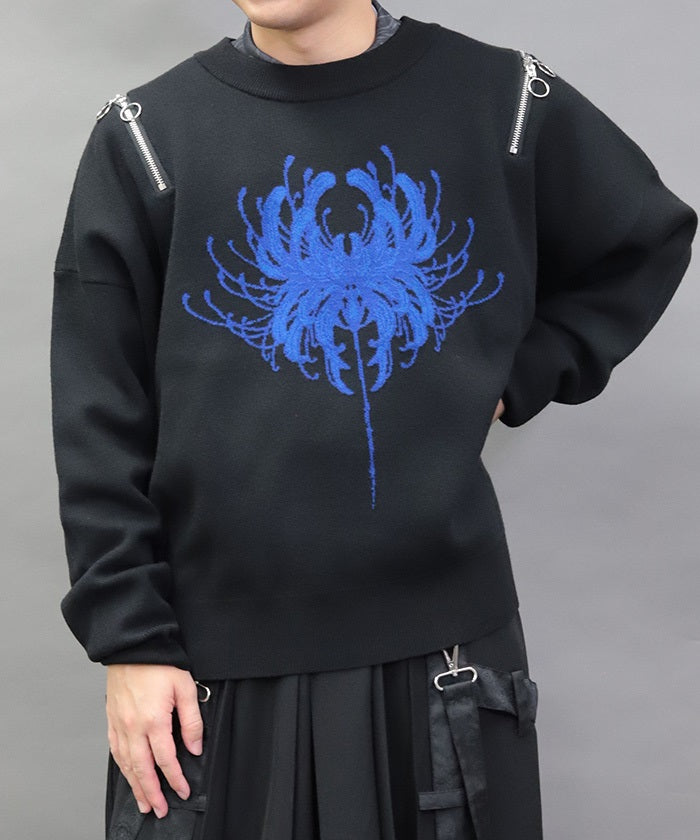 Higanbana Jacquard Knit Pullover – axes femme from JAPAN
