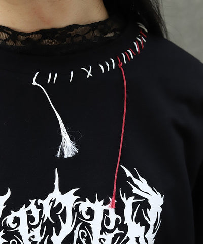 Fox Mask Logo Print Short Sleeve T-Shirt