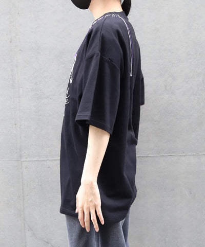 Fox Mask Logo Print Short Sleeve T-Shirt