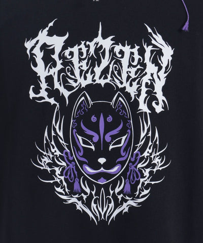 Fox Mask Logo Print Short Sleeve T-Shirt