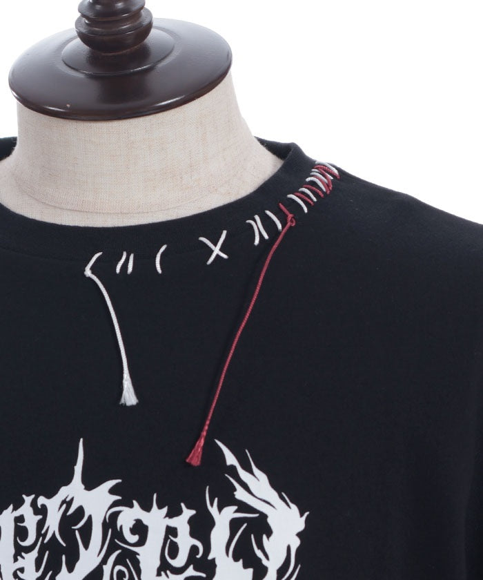Fox Mask Logo Print Short Sleeve T-Shirt