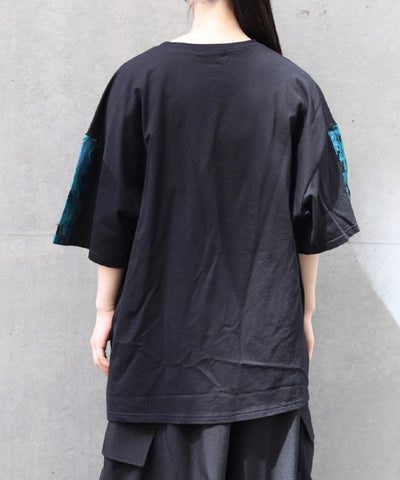 Dragon & Yin-Yang Symbol Print T-Shirt