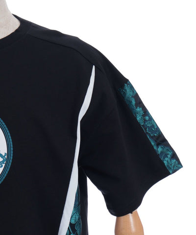 Dragon & Yin-Yang Symbol Print T-Shirt