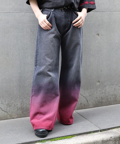 Gradient Dyed Denim Pants