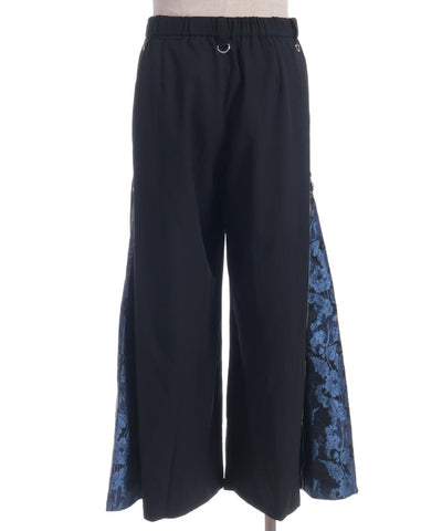 Arabesque Pattern Jacquard Zip Pants