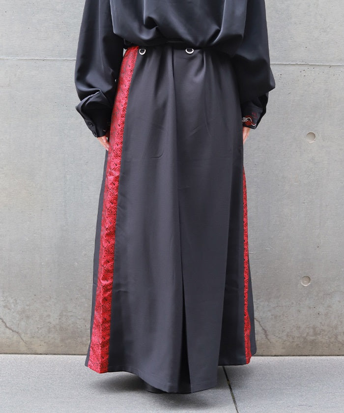 Jacquard Panel Hakama Pants