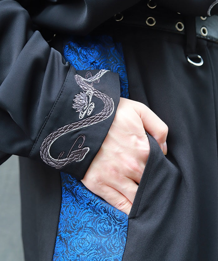 Jacquard Panel Hakama Pants