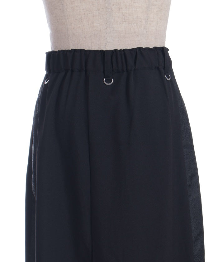 Jacquard Panel Hakama Pants