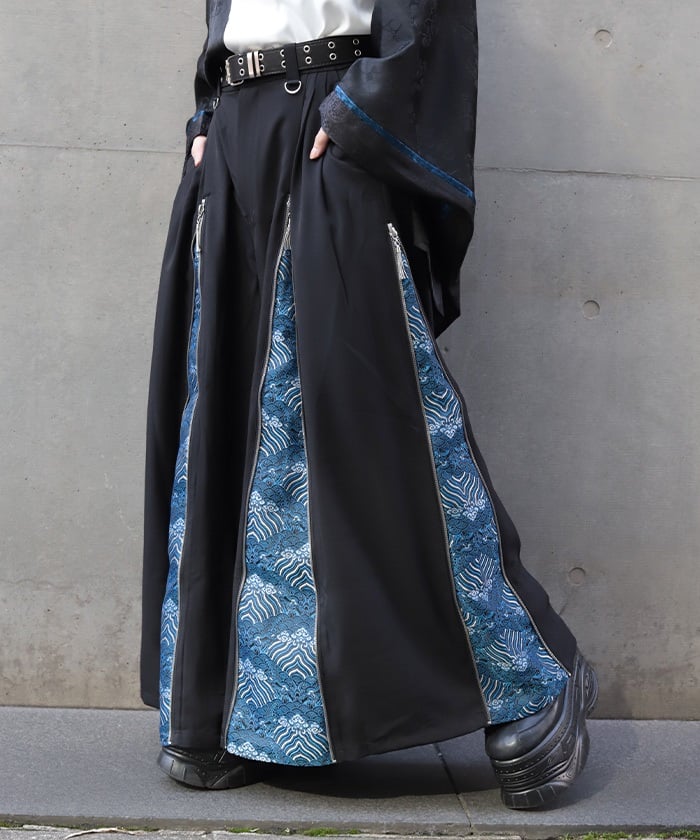 Namimaku Jacquard Zip Hakama Pants