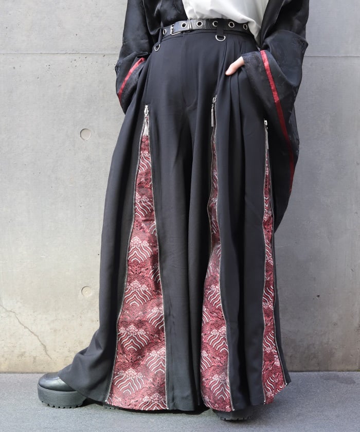 Namimaku Jacquard Zip Hakama Pants