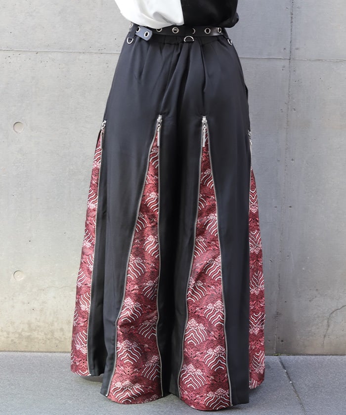 Namimaku Jacquard Zip Hakama Pants