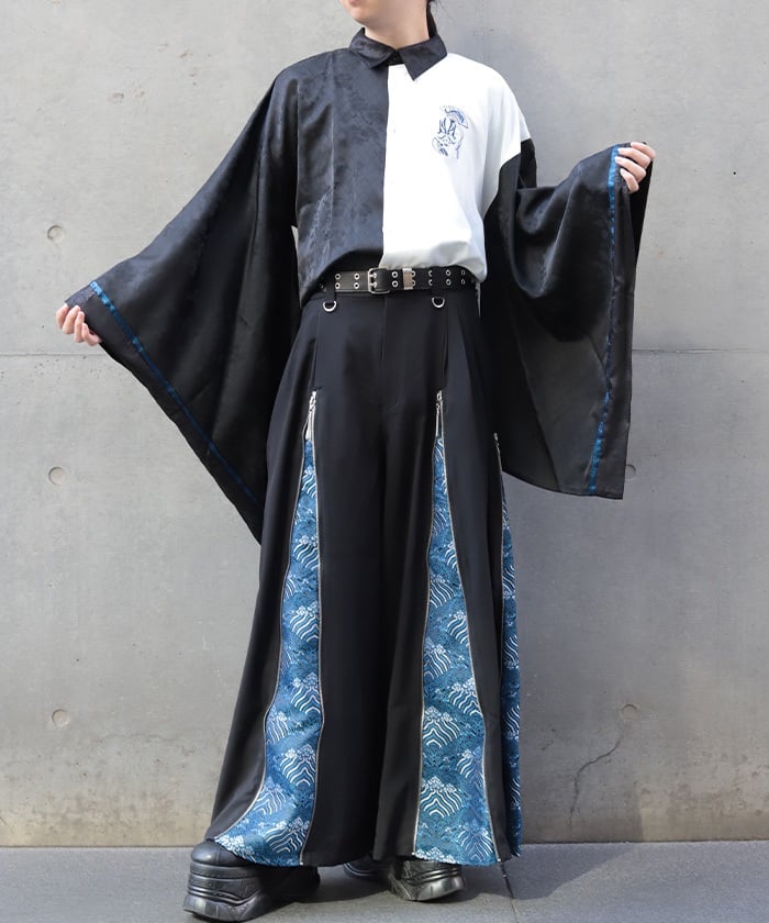 Namimaku Jacquard Zip Hakama Pants
