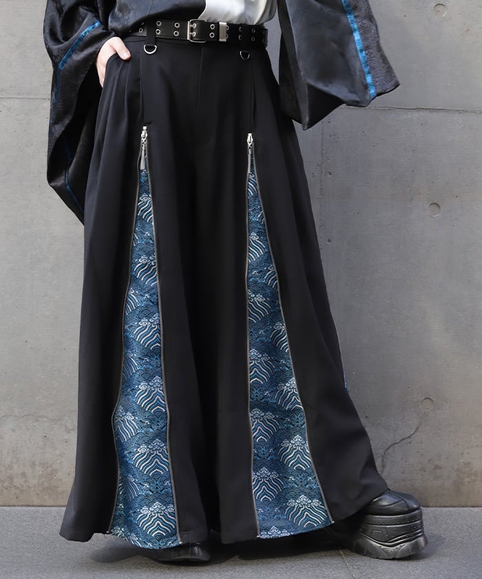 Namimaku Jacquard Zip Hakama Pants