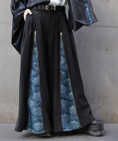 Namimaku Jacquard Zip Hakama Pants