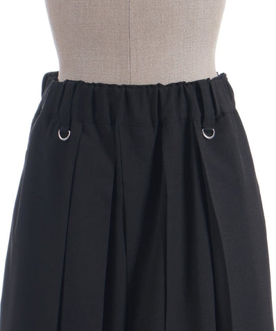 Lotus Embroidery Pleated Hakama Pants