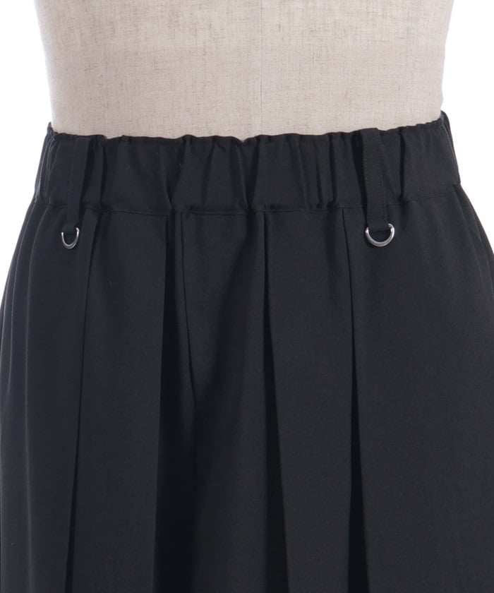 Lotus Embroidery Pleated Hakama Pants