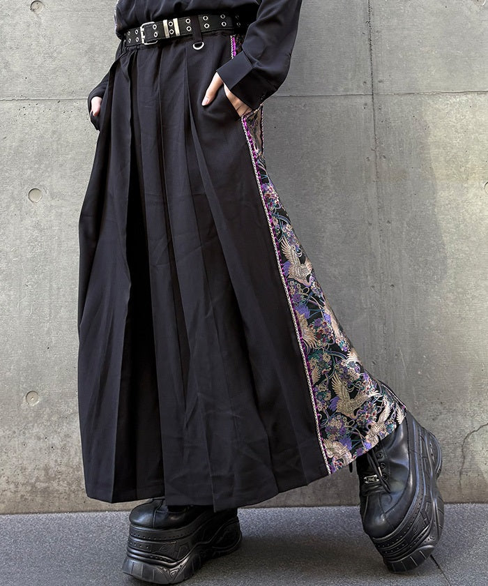 DIESEL HAKAMA スラックス Crane & Moon Pleated Hakama Pants – axes femme from JAPAN