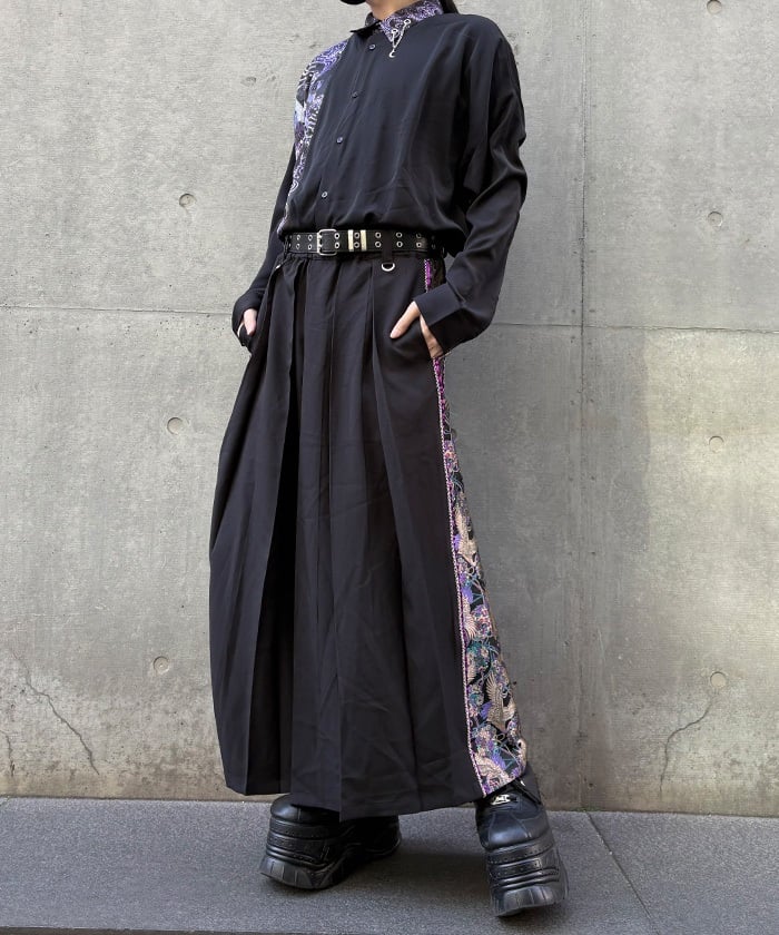 Crane & Moon Pleated Hakama Pants – axes femme from JAPAN