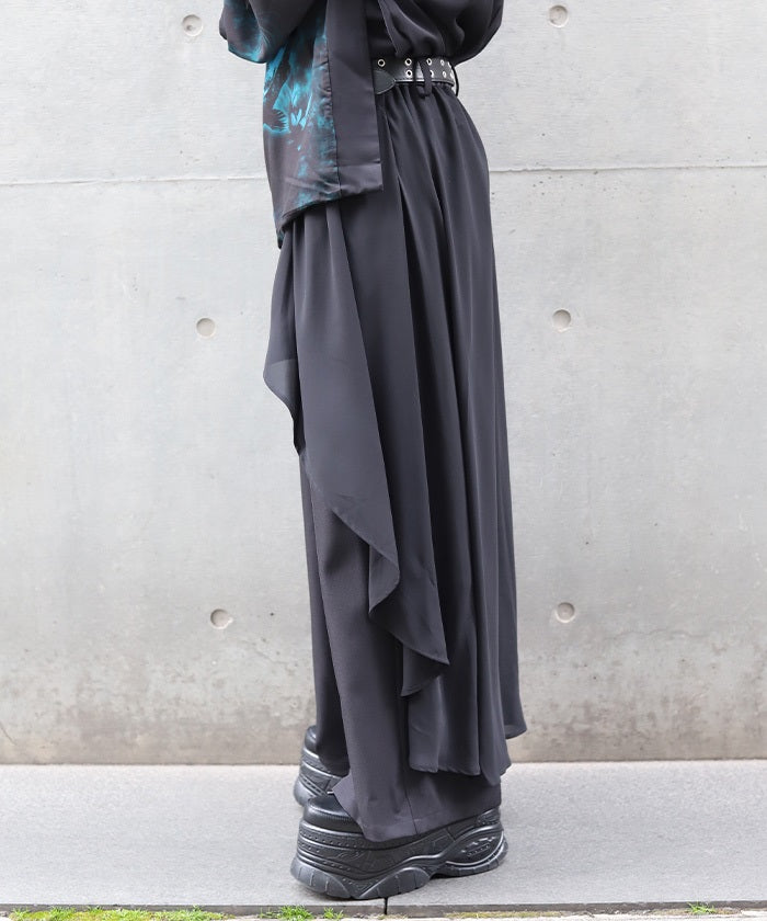 Sheer Layered Wide Pants – axes femme from JAPAN