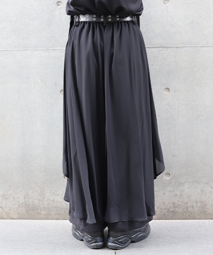 Sheer Layered Wide Pants – axes femme from JAPAN