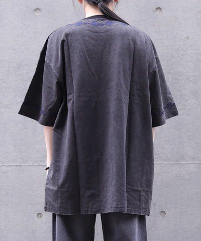 Higanbana Embroidery Short Sleeve T-Shirt