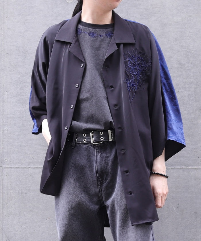 Higanbana Embroidery Short Sleeve T-Shirt