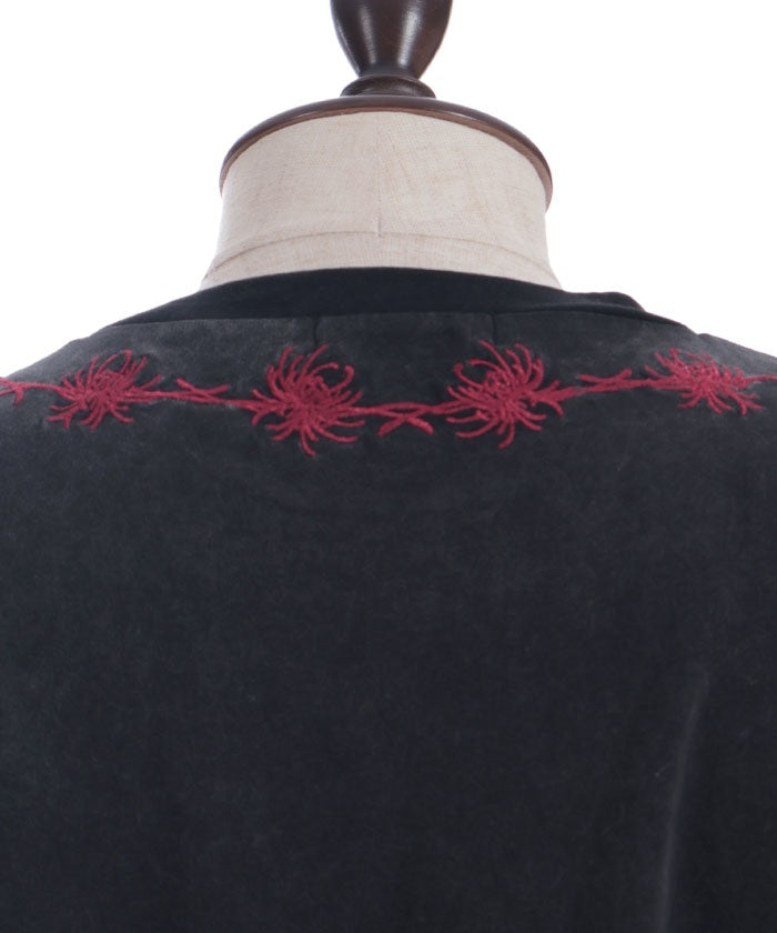 Higanbana Embroidery Short Sleeve T-Shirt