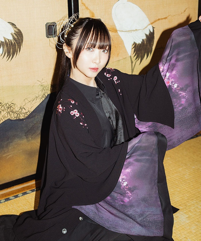 hanapecha 花魁(小) Weeping Sakura Embroidery Cape Haori – axes femme from JAPAN