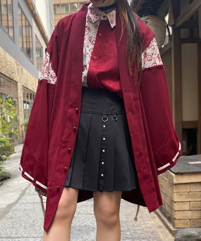 DAWN【25SS】MIDDLE HAORI WITH BUTTONS Onmyoji Panel Haori – axes femme from JAPAN