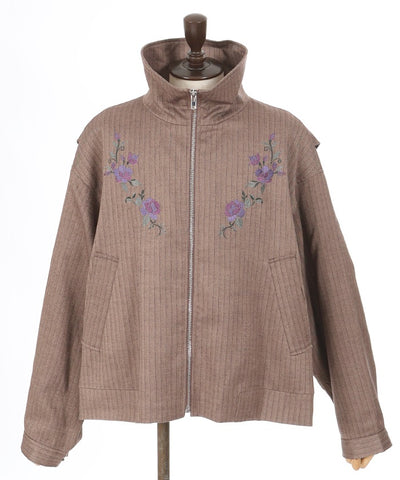 Rose Embroidery Blouson