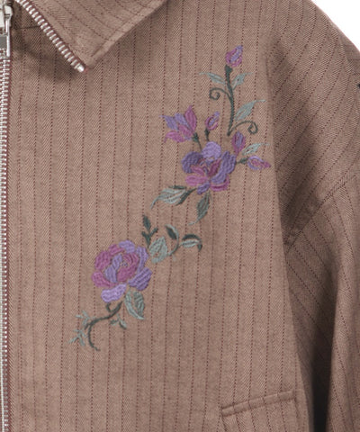 Rose Embroidery Blouson