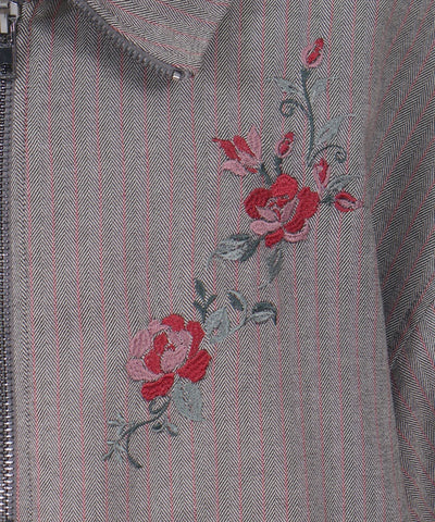 Rose Embroidery Blouson