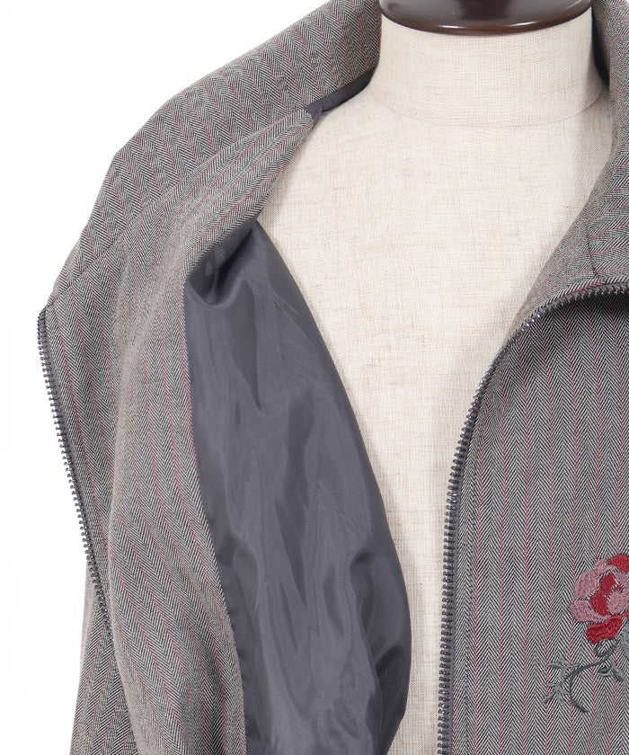 Rose Embroidery Blouson