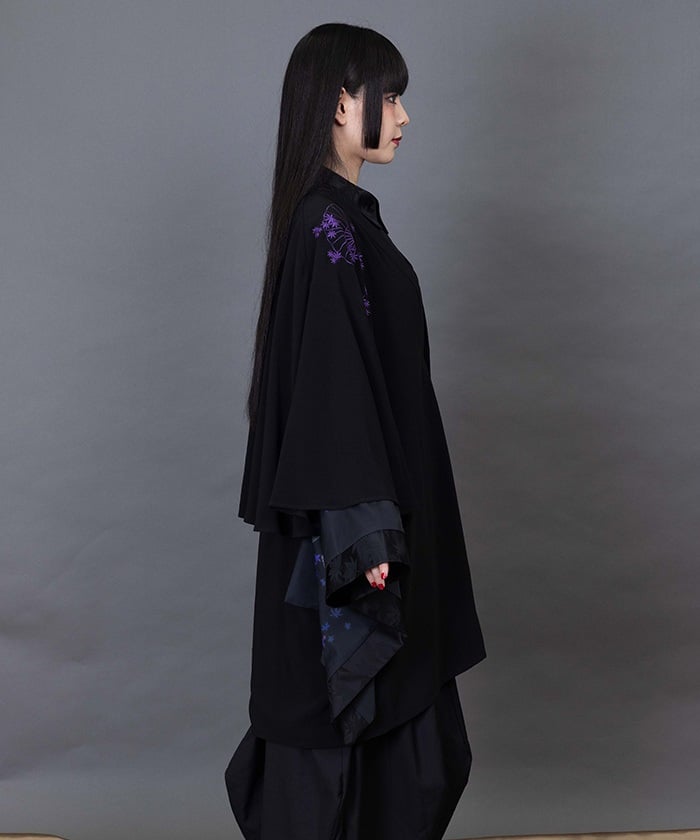 Autumn Leaves & Folding Fan Cape Haori