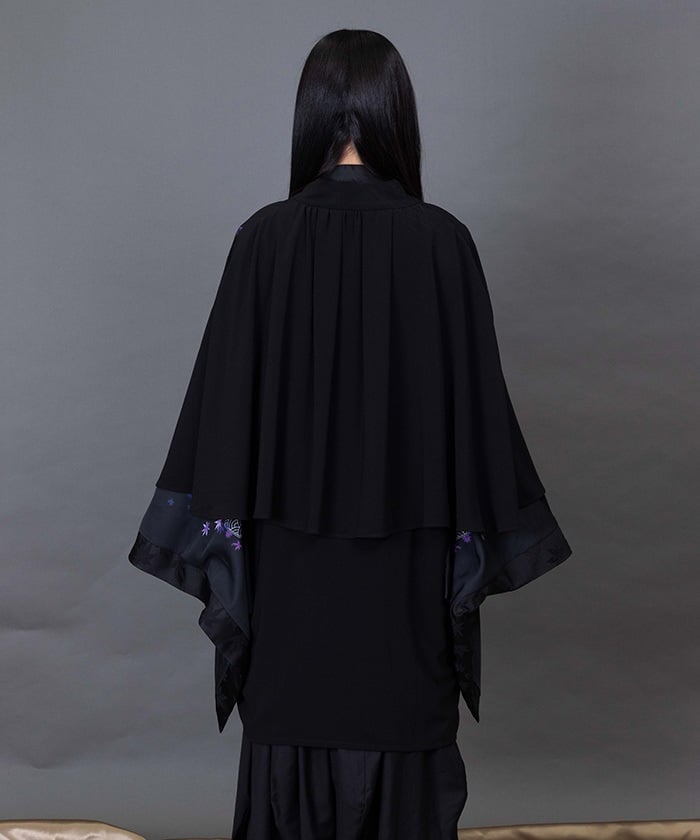 Autumn Leaves & Folding Fan Cape Haori
