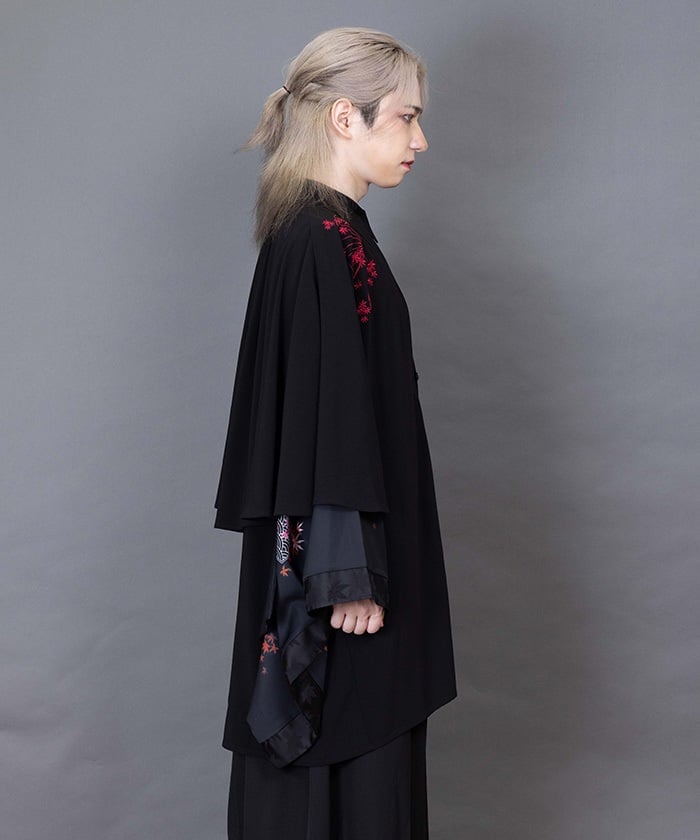 Autumn Leaves & Folding Fan Cape Haori