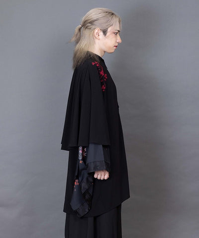 Autumn Leaves & Folding Fan Cape Haori
