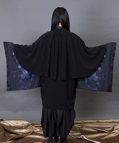 Autumn Leaves & Folding Fan Cape Haori
