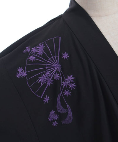 Autumn Leaves & Folding Fan Cape Haori