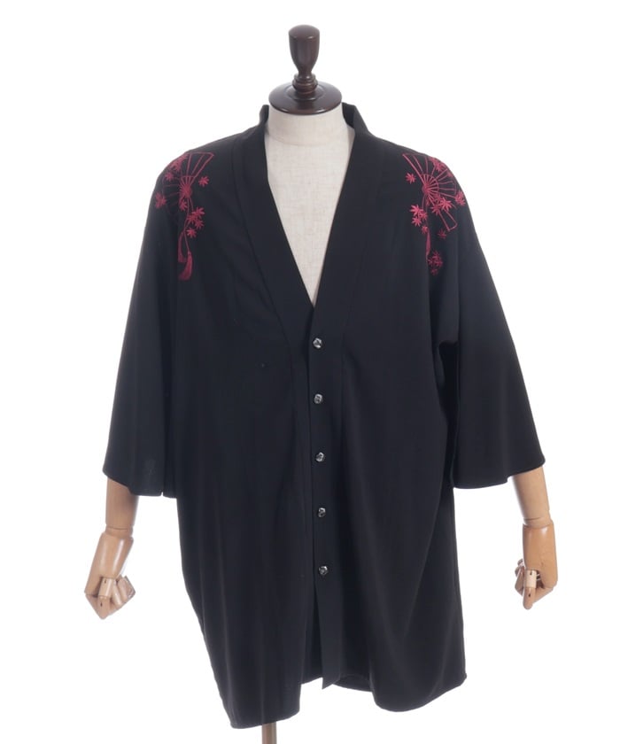 Autumn Leaves & Folding Fan Cape Haori