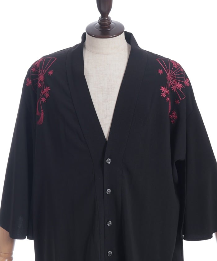 Autumn Leaves & Folding Fan Cape Haori