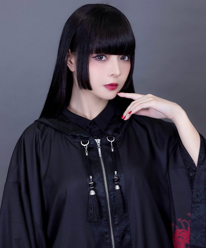 Higanbana Haori Hoodie – axes femme from JAPAN