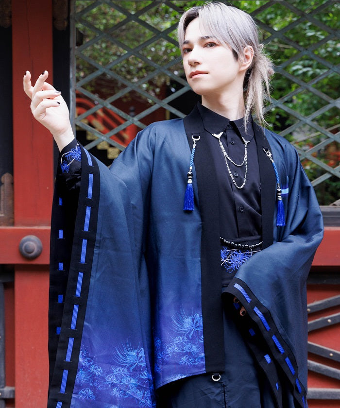 Higanbana & Moon Print Haori – axes femme from JAPAN