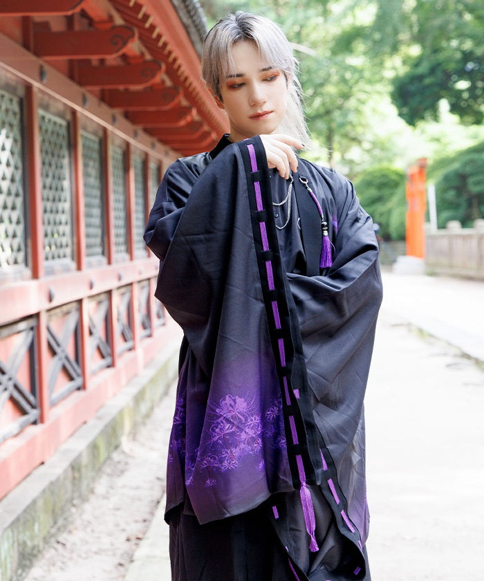 Higanbana & Moon Print Haori – axes femme from JAPAN