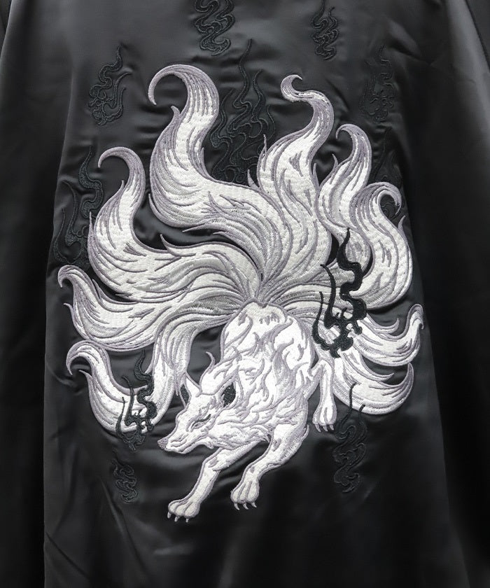 Nine-Tailed Fox Embroidery Souvenir Jacket – axes femme from JAPAN