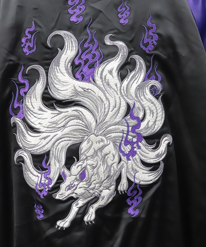 Nine-Tailed Fox Embroidery Souvenir Jacket – axes femme from JAPAN