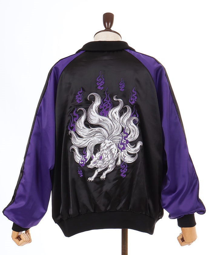 Nine-Tailed Fox Embroidery Souvenir Jacket – axes femme from JAPAN